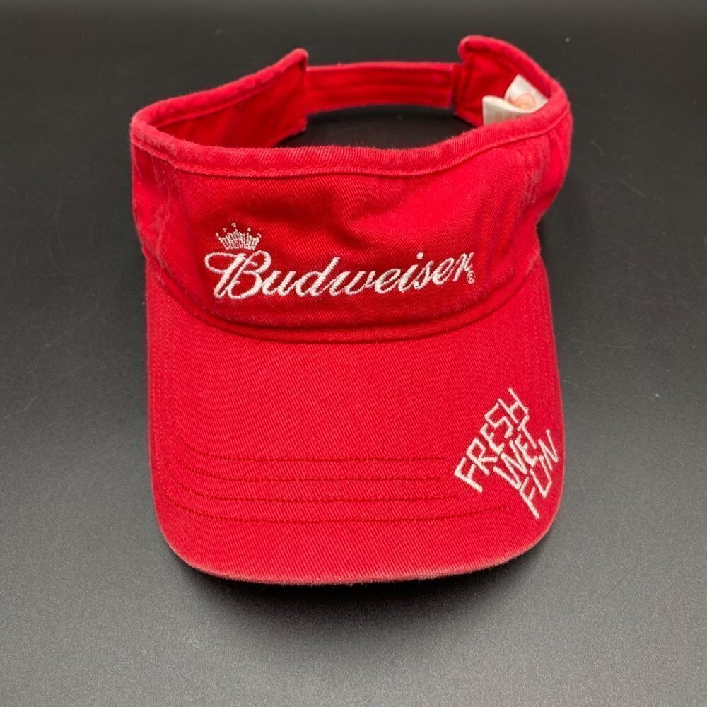 Anheuser-Busch Red Budweiser Adjustable Visor